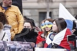 A rally in support of Ukraine and against the dictatorship in Russia and Belarus was held on the Republic Square, organized by an informal group of the Russian, Ukrainian and Belarusian diasporas.Na Trgu Republike odrzan je skup podrske Ukrajini i 