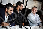 Press conference of Croatian cello duo - 2Cellos held in restaurant 