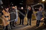 Belgrade Deputy Mayor Goran Vesic and Russian sculptor Alexander Rukavishnikov visit a monument to Stefan Nemanja. Zamenik gradonacelnika Beograda Goran Vesic i ruski vajar Alexander Rukavishnikov obilaze spomenik Stefanu Nemanji. 
