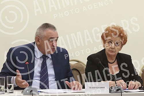 Press conference after the round table 