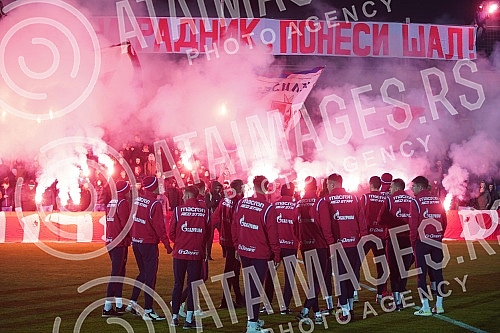 Delije, Red Star FC fans, organized a reception for the football players who achieved a historic success with a draw against Braga (1: 1) on Thursday night - a direct placement in the eighth finals of the Europa League, which is the biggest result of