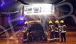 Explosion of a car in the Terazian tunnel in the center of Belgrade.Eksplozija automobila u Terazijskom tunelu u centru Beograda.