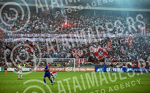 Serbian football Superleague play off match between FK Crvena Zvezda and FK Radnicki Nis played at Rajko Mitic stadium. Utakmica plejofa Super lige Srbije izmedju FK Crvena Zvezda i FK Radnicki Nis odigrana na stadionu Rajko Mitic. 