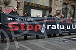 Women in Black organized a protest in Knez Mihailova Street in black and silent 