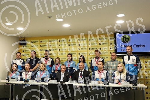 Press conference of the Shooting Association of Serbia on the occasion of the great results of the Serbian national team at the European Championship in Air Weapons held in Hamar, Finland.Konferencija za novinare Streljackog saveza Srbije povodom s