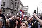 A protest march against e-fiscalization in Serbian markets started from Sava Square, where salesmen gathered near the monument to Stefan Nemanja, who then headed down Nemanja Street, across Slavija to the Presidency building on Andricev Venac, blocki