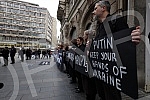 Women in Black organized a protest in Knez Mihailova Street in black and silent 