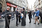 Women in Black organized a protest in Knez Mihailova Street in black and silent 