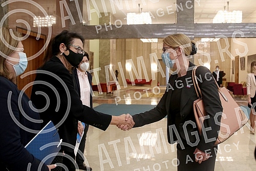 The Minister of Human and Minority Rights and Social Dialogue Gordana Comic met at the Palace of Serbia with the Minister without Portfolio of the Republic of Slovenia in charge of relations between the Republic of Slovenia and the Slovenian national