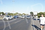 Protesters of the Environmental Uprising blocked Branko's bridge for an hour.Demonstranti Ekoloskog ustanka blokirali su na sat vremena Brankov most.