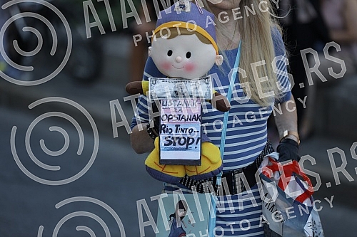 In front of the House of the National Assembly, a protest of several non-governmental organizations began, entitled 