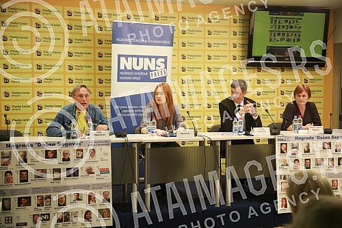 The Dusan Bogavac award ceremony was held in the Media Center.Svecana dodele nagrade Dusan Bogavac odrzana je u Medija centru.