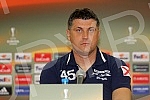 Press conference of Vladan Milojevic, coach of the FC Red Star before the match of the first round of Europa League (Group H) against BATE Borisov.Pres konferencija Vladana Milojevica, trenera Fudbalskog kluba Crvena zvezda pred utakmicu prvog kola 