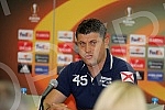 Press conference of Vladan Milojevic, coach of the FC Red Star before the match of the first round of Europa League (Group H) against BATE Borisov.Pres konferencija Vladana Milojevica, trenera Fudbalskog kluba Crvena zvezda pred utakmicu prvog kola 