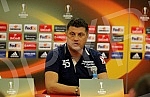 Press conference of Vladan Milojevic, coach of the FC Red Star before the match of the first round of Europa League (Group H) against BATE Borisov.Pres konferencija Vladana Milojevica, trenera Fudbalskog kluba Crvena zvezda pred utakmicu prvog kola 