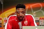 Press conference of Vladan Milojevic, coach of the FC Red Star before the match of the first round of Europa League (Group H) against BATE Borisov.Pres konferencija Vladana Milojevica, trenera Fudbalskog kluba Crvena zvezda pred utakmicu prvog kola 