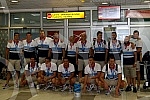 Arrival of the Serbian water polo team at the airport 