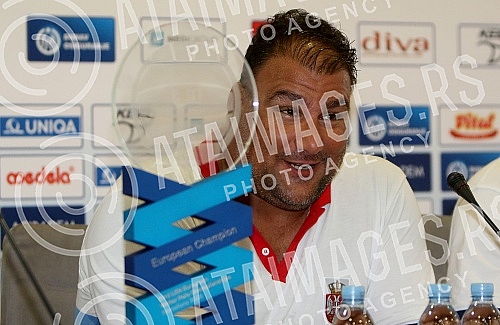 Arrival of the Serbian water polo team at the airport 