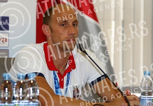 Arrival of the Serbian water polo team at the airport 