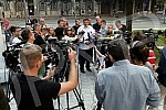Making statements to the media of Aleksandar Bjelic from the Autotaxi Association of Serbia after meeting with Serbian President Aleksandar Vucic.Obracanje medijima Aleksandar Bjelica iz Autotaksi udruzenja Srbije posle sastanka sa predsednikom Srbi