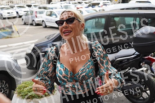 TV personality Jovana Jeremic arrived in Belgrade this morning from Montenegro and went straight from the airport to the police station on November 29, where she filed a criminal complaint against the person who threatened her because of Maja Marinko