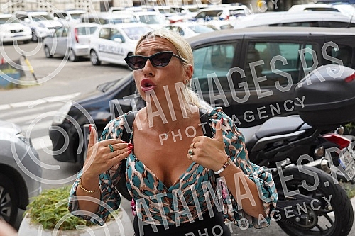 TV personality Jovana Jeremic arrived in Belgrade this morning from Montenegro and went straight from the airport to the police station on November 29, where she filed a criminal complaint against the person who threatened her because of Maja Marinko