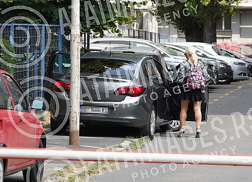 TV personality Jovana Jeremic arrived in Belgrade this morning from Montenegro and went straight from the airport to the police station on November 29, where she filed a criminal complaint against the person who threatened her because of Maja Marinko