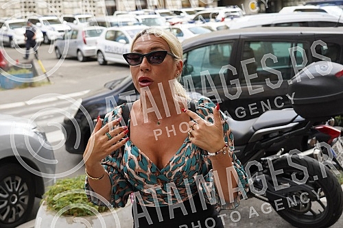 TV personality Jovana Jeremic arrived in Belgrade this morning from Montenegro and went straight from the airport to the police station on November 29, where she filed a criminal complaint against the person who threatened her because of Maja Marinko