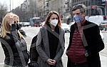 In front of the House of the National Assembly, the Independent Journalists' Association of Vojvodina, the Independent Association of Journalists of Serbia, the Media Association, the Online Media Association and the Business Association of the Assoc