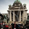 In front of the House of the National Assembly, the Independent Journalists' Association of Vojvodina, the Independent Association of Journalists of Serbia, the Media Association, the Online Media Association and the Business Association of the Assoc