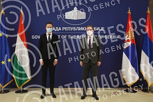 Serbian Foreign Minister Nikola Selakovic met with Hungarian Foreign Minister Péter Szijjártó at the Palace of Serbia. Ministar spoljnih poslova Srbije Nikola Selakovich sastao se sa ministrom spoljnih poslova i spoljne trgovine Madjarske Peterom S