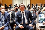 The President of the Republic of Serbia, Aleksandar Vucic, attended the ceremony of awarding employment contracts to the most successful graduates of all medical faculties and secondary medical schools in Serbia. Predsednik Republike Srbije Aleksan