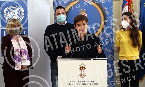 The Prime Minister of Serbia Ana Brnabic and the First Deputy Prime Minister and Minister of Education, Science and Technological Development Branko Ruzic attended the ceremony on the occasion of announcing a competition for the design of new buildin