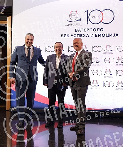 On the occasion of 100 years of water polo in Serbia, the Water Polo Association of Serbia organized a ceremonial academy at the Yugoslav Drama Theater.Povodom 100 godina vaterpolo sporta u Srbiji Vaterpolo savez Srbije je uprilicio svecanu akademi
