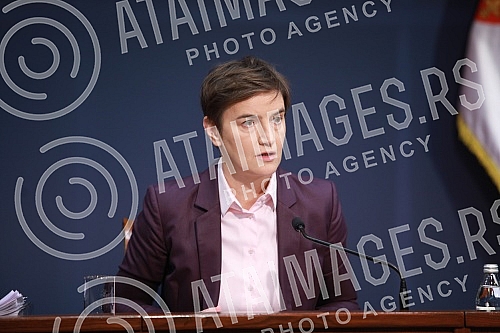 After the session of the Government of the Republic of Serbia, the Prime Minister of Serbia, Ana Brnabic, addressed the media.Po zavrsetku sednice Vlade Republike Srbije predsednica Vlade Srbije Ana Brnabic obratila se medijima.