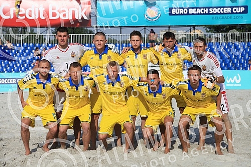Euro Beach Soccer Cup 2016, quarter final game between  Russia and Ukraine.Utakmica cetvrtfinala Evropskog kupa u fudbalu na pesku izmedju Rusije i Ukrajine.