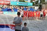 Euro Beach Soccer Cup 2016, quarter final game between Serbia and Hungary.Utakmica cetvrtfinala Evropskog kupa u fudbalu na pesku izmedju Srbije i Madjarske.
