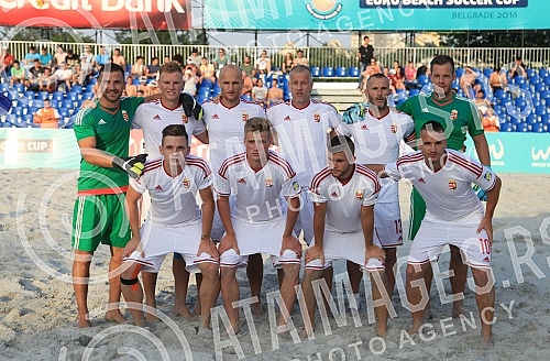 Euro Beach Soccer Cup 2016, quarter final game between Serbia and Hungary.Utakmica cetvrtfinala Evropskog kupa u fudbalu na pesku izmedju Srbije i Madjarske.
