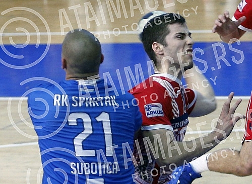 The match of the seventh round of the Arcus League play-offs between MRK Crvena zvezda Grundfos and RK Spartak was played in the Sumica hall.Utakmica sedmog kola plej-auta Arkus lige izmedju MRK Crvena zvezda Grundfos i RK Spartak odgrana je u sali