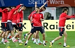 Press conference and training of national team of Serbia ahead of FIFA World Cup qualification match against Austria held at Ernst Happel stadium. Konferencija i trening reprezentacije Srbije pred utakmicu kvalifikacija za Svetsko prvenstvo u fudbal