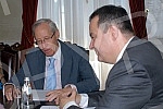 Ivica Dacic - ministar spoljnih poslova i Majkl Kirbi (Michael D. Kirby) - ambasador SAD (USA) u Republici Srbiji, u razgovoru.