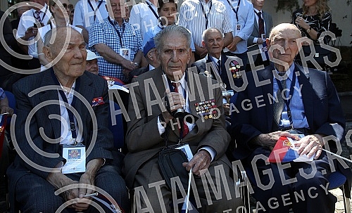 On the occasion of marking the Day of the Fighter, laying wreaths on the monument 