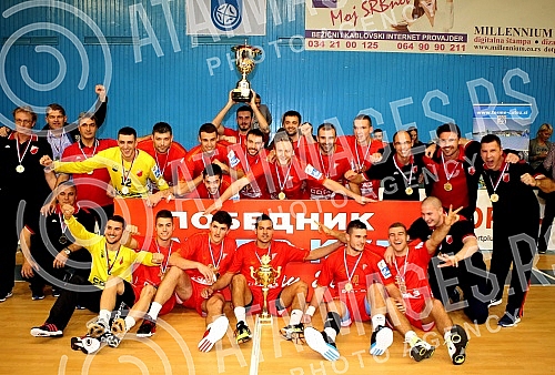 Utakmica SUper Kup-a Srbije u Rukometu odigrana u Arandjelovcu - SC Sumadija izmedju RK Vojvodina (Novi Sad) i RK Spartak (Subotica). 