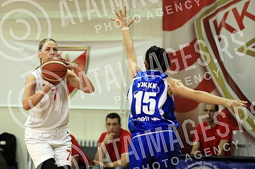Utakmica 6. kola Prve Zenske Lige Srbije izmedju ZKK Crvena Zvezda i ZKK Student odigrana u hali Basket City. 