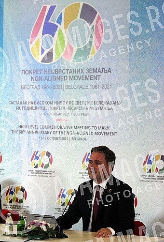 The final conference after the summit of the Non-Aligned Movement, at which the Minister of Foreign Affairs of the Republic of Serbia Nikola Selakovic and the Minister of Foreign Affairs of the Republic of Azerbaijan Jeyhun Bayramov spoke, was held i