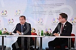 The final conference after the summit of the Non-Aligned Movement, at which the Minister of Foreign Affairs of the Republic of Serbia Nikola Selakovic and the Minister of Foreign Affairs of the Republic of Azerbaijan Jeyhun Bayramov spoke, was held i