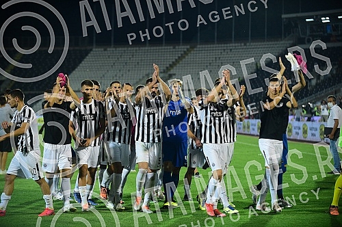 The first match of the playoff for placement in the Conference League between FK Partizan and FK Hamrun Spartans was played at the FK Partizan stadium.Prva utakmica plej-ofa za plasman u Ligu konferencije izmedju FK Partizana i FK Hamrun Spartansa 