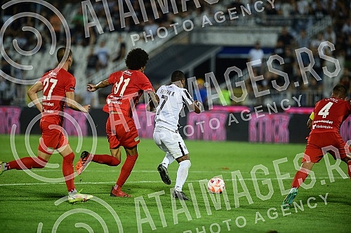 The first match of the playoff for placement in the Conference League between FK Partizan and FK Hamrun Spartans was played at the FK Partizan stadium.Prva utakmica plej-ofa za plasman u Ligu konferencije izmedju FK Partizana i FK Hamrun Spartansa 
