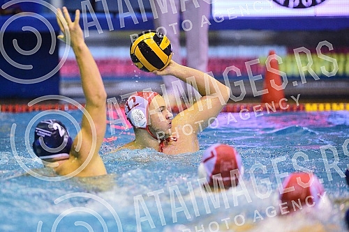 The match of the second round of the Premier Regional Water Polo League between VK Crvena Zvezda and VK Primorac.Utakmica drugog kola Premijer regionalne vaterpolo lige izmedju VK Crvena zvezda i VK Primorac.