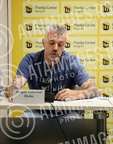 Black and White Movement press conference - for a just Serbia at which a political and program manifesto entitled THE GREAT CHARTER OF FREEDOM was presented to the public. Konferencija za medije Pokreta CRNO NA BELO - za pravednu Srbiju na kojoj j